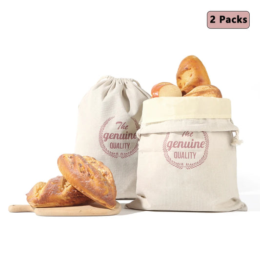 Beeswax Linen Bread Bags, Washable, Removable Lining, Reusable Bread Bag