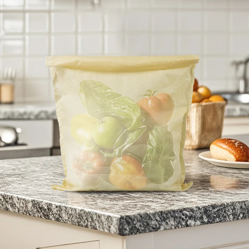 Beeswax Linen Bread Bags, Washable, Removable Lining, Reusable Bread Bag