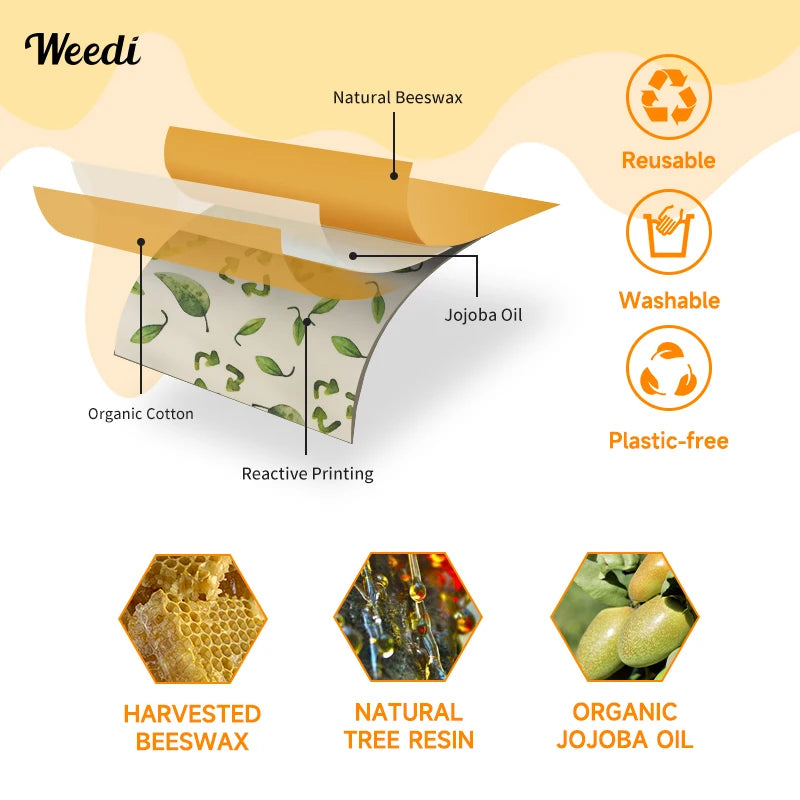 Reusable Beeswax Wrap Roll, Eco-Friendly